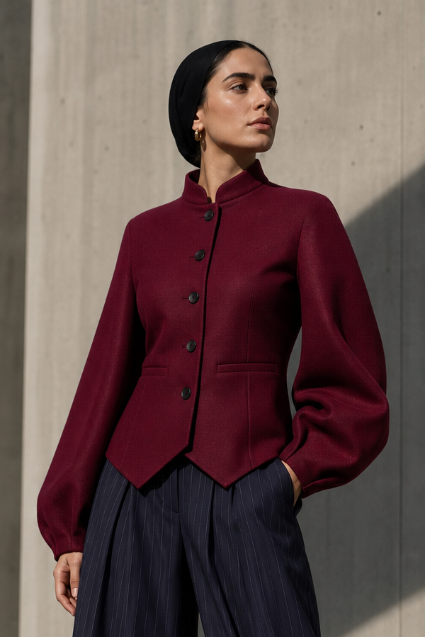 Sculpted Button Jacket